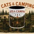Cats & Camping Vintage Camper Mug — Retro Outdoor Cat Lover Gift (11oz & 15oz)