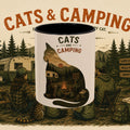 Cats & Camping Accent Mug — Funny Cat Camping Gift Coffee Mug 11oz