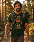 Cats and Campfires T-Shirt — Cozy Camping Gift for Cat Lovers