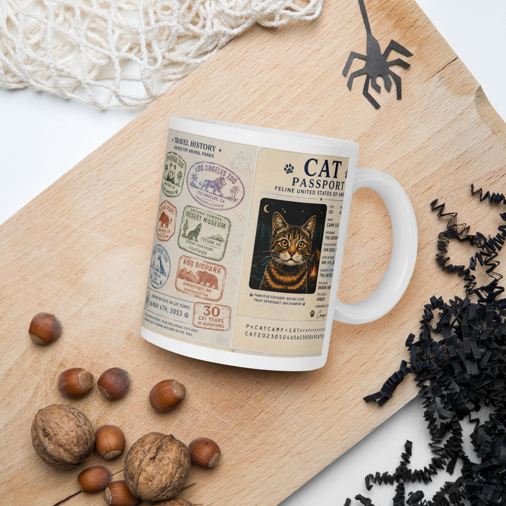A Cat's Passport Mug – microwave and dishwasher safe ceramic mug, view 7