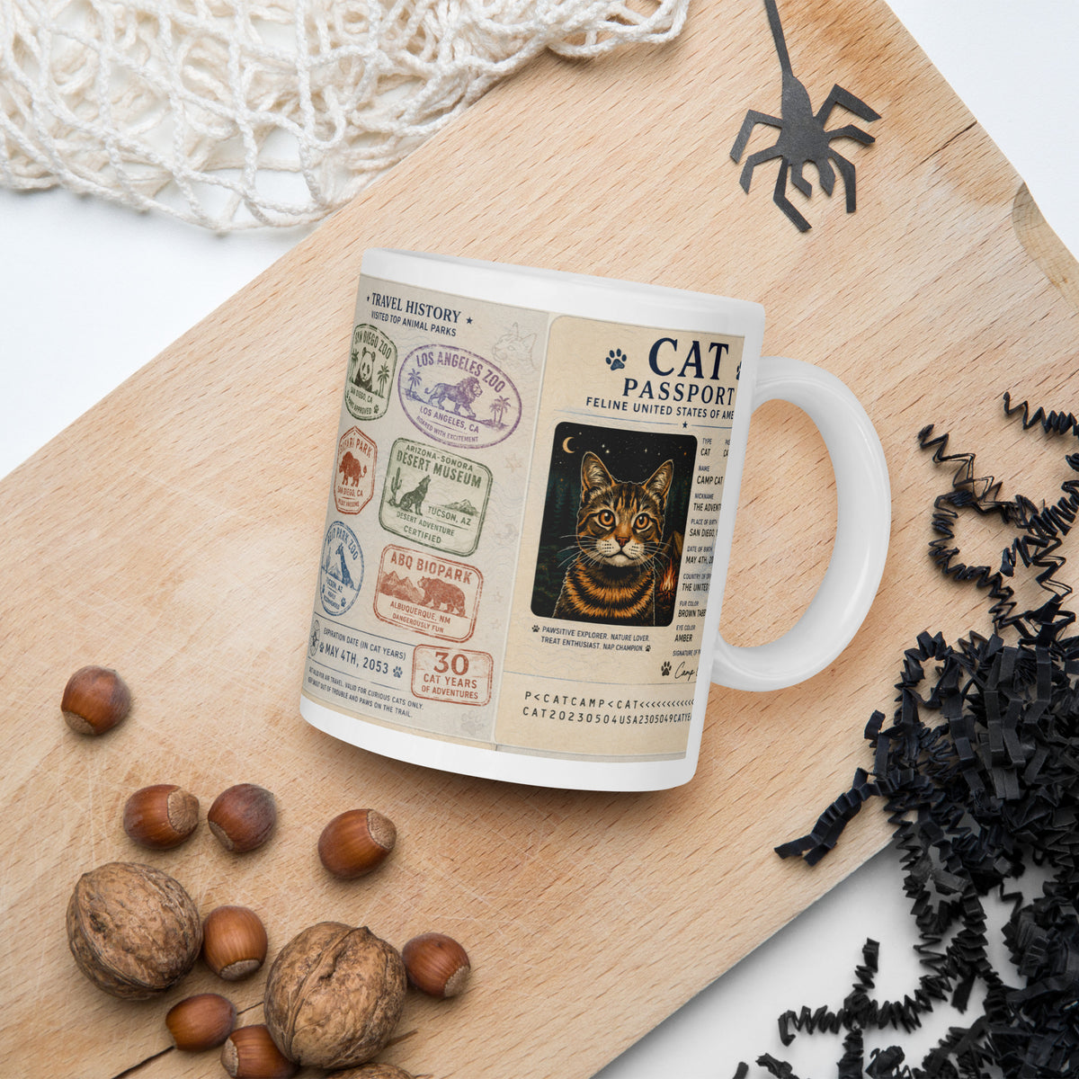 A Cat's Passport Mug – microwave and dishwasher safe ceramic mug, view 7