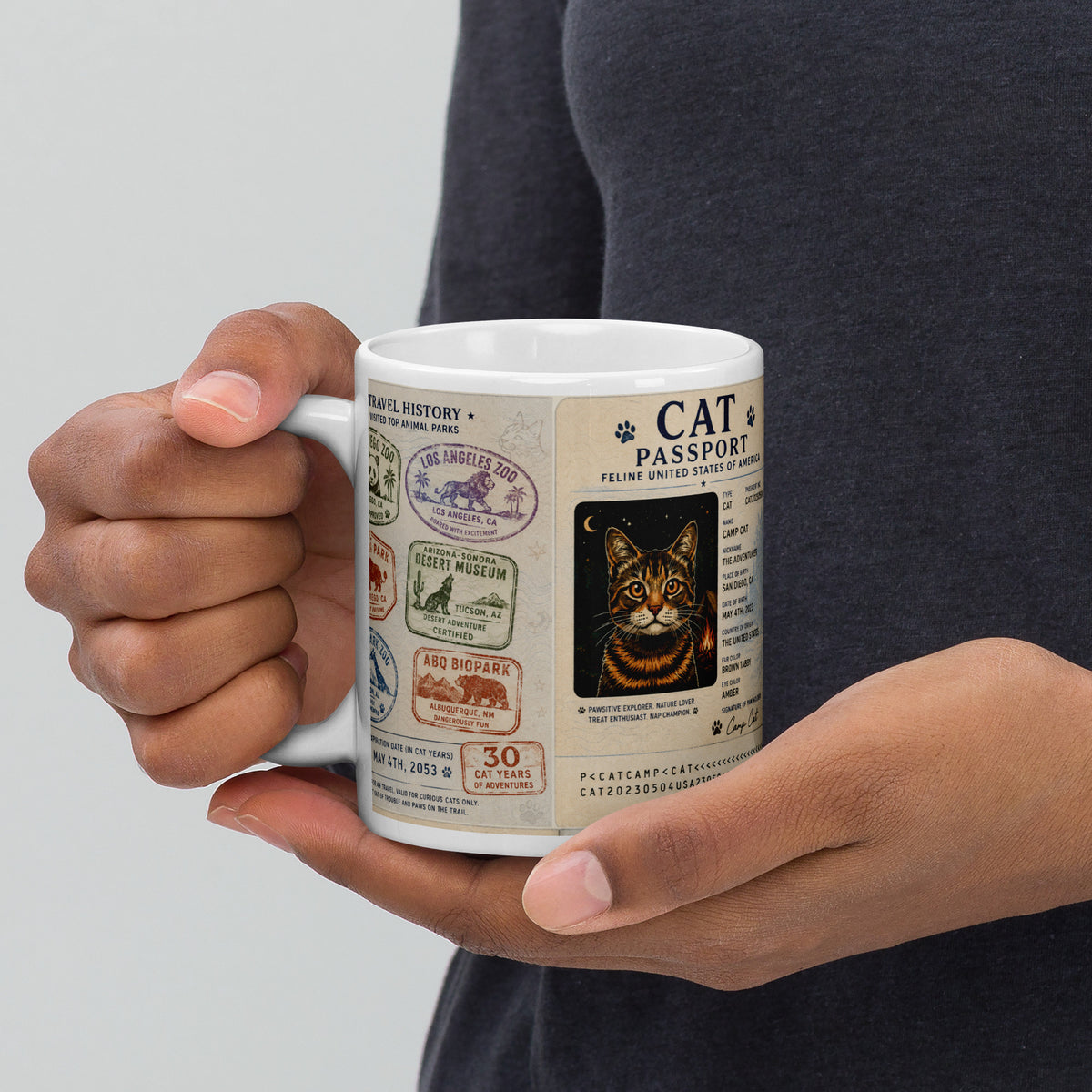 A Cat's Passport Mug – 20oz size option, view 5