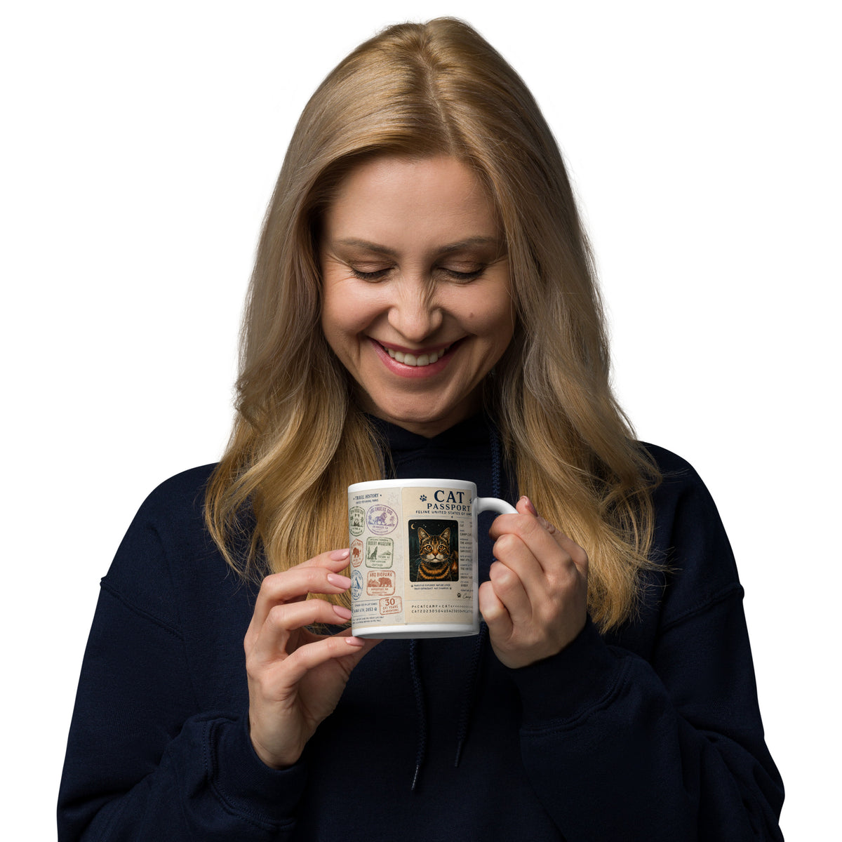 A Cat's Passport Mug – cat passport design detail, view 3